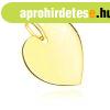585 s�rga arany med�l - lapos, t�k�rf�nyes sz�v 