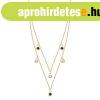 925 Ez�st nyakl�nc - r�z sz�n�, dupla l�ncos, �tl�tsz� �s fe