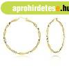 925 ez�st f�lbeval� - mer�szen csavart, arany sz�n� karika, 