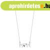 925 ez�st nyakl�nc - MOM felirattal, sz�v kerek brili�nssal
