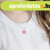925 ezst llthat gyerek nyaklnc- rzsaszn szv, tltsz