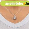 925 ez�st nyakl�nc - sz�v k�rvonal, dupla f�lsz�v, cirk�ni�s