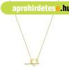 585 s�rga arany nyakl�nc - sz�v kiv�g�ssal, sima r�ddal
