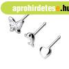 H�rom 925 ez�st orr piercingb�l �ll� k�szlet - pillang�, sz�