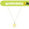 14K kombin�lt arany nyakl�nc - lapos korong, brili�nsokkal