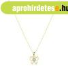585 kombin�lt arany nyakl�nc - pillang� k�rvonal, sz�v brili