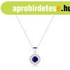 925 ez�st nyakl�nc - k�k cirk�nia, dupla cirk�ni�s tart�ban