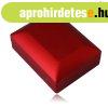 LED-es �kszeres d�szdoboz - matt piros sz�n�, t�glalap alak�