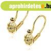 14K arany gyerek f�lbeval� ? vir�g k�z�pen gy�nggyel