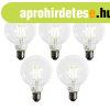 5 db E27 Dimmelhet� LED izz� G95 5W 450lm 3000K