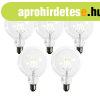 5 db E27 Dimmelhet� LED Spir�l Filament G125 5W 450lm 2200K