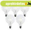 5 darabos E27 3 l�p�sben dimmelhet� LED spir�l filament izz�