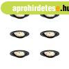 6 darabos modern, fekete, d�nthet� s�llyesztett spotl�mpa k�