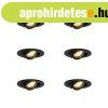 6 darabos modern, s�llyesztett, d�nthet� fekete spotl�mpa sz