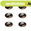 6 darabos modern, fekete, keret n�lk�li s�llyesztett spotl�m