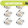 6 darabos s�llyesztett spotl�mpa k�szlet feh�r GU10 AR111 ke