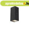 Fali l�mpa fekete 2-l�mp�s IP44 sz�rk�let�rz�kel�vel - Balen