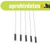 Modern fekete l�g�l�mpa 5 l�mp�s - Jeana