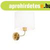 Klasszikus fali l�mpa arany sz�n�, feh�r textilb�r�val - Cas