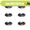6 darabos modern s�llyesztett spotl�mpa k�szlet fekete GU10 