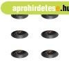 6 darabos modern s�llyesztett spotl�mpa k�szlet fekete GU10 