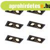 6 darabos fekete t�glalap alak�, 2 �g�s s�llyesztett spotl�m