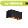 K�lt�ri fali l�mpa fekete arannyal, be�p�tett LED-del, 4 l�m