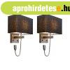 2 db fali l�mpa k�szlet ac�l �rny�kol�val
