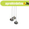 Art Deco l�g�l�mpa fekete f�st�veggel 3-l�mp�s kerek - Busa