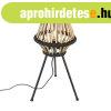 Rusztikus �llv�nyos asztali l�mpa bambuszb�l feket�vel - Eva