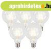 5 db E27 szab�lyozhat� LED izz� G95 5W 470lm 2700K
