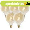 5 db-os k�szlet E27-es szab�lyozhat� LED izz�k G125 arany 5W