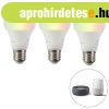 Okos k�szlet 3 db E27 RGBW LED izz� A60 9W 800lm 2200-4000K