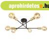 Ipari mennyezeti l�mpa fekete arannyal 6 l�mp�s - Sydney