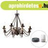 Okos csill�r rozsdabarna 8-l�mp�s, Wifi-vel B35 - Giuseppe