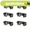 6 darabos s�llyesztett spotl�mpa k�szlet fegyversz�rke GU10 