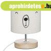 Medv�s asztali l�mpa, fa talppal, kr�msz�n� - NOUNOURS - But