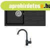 Evido Easy 45S gr�nit mosogat� antracit + LANA csaptelep fek