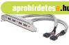 Assmann USB Slot Bracket cable, 4x type A-2x10pin IDC
