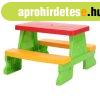 M�anyag kerti piknik asztal padokkal gyerekeknek, 70x79x47cm