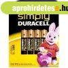 Duracell AAA mikro elem 4 darabos k�szlet