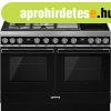 Smeg CPF120IGMPBL Portofino kombin�lt t�zhely fekete 120cm