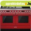 Smeg CPF120IGMPR Portofino kombin�lt t�zhely piros 120cm