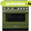 Smeg CPF9IPOG Portofino indukci�s t�zhely olivaz�ld 90cm
