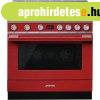 Smeg CPF9IPR Portofino indukci�s t�zhely piros 90cm