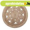 Kerek juta sz�nyeg, 80 cm, nat�r - DAME DE CARREAU - Butop�a
