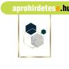 Falik�p, hexagonok, 30x40 cm, s�t�tk�k - GEOMETRIC - Butop�a