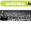 Brooklyn h�dat �br�zol� tap�ta, 400x140 cm, fekete-feh�r - B