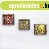 Keretezett falik�p szett, 3 db, t�bbsz�n� - - Butop�a