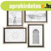 Fali k�pkeret, 4 db k�pnek, nat�r fa fekete bels�vel - VOYAG
